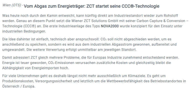 Loss to Value – CO₂ als Ressource für Methan und Wasserstoff